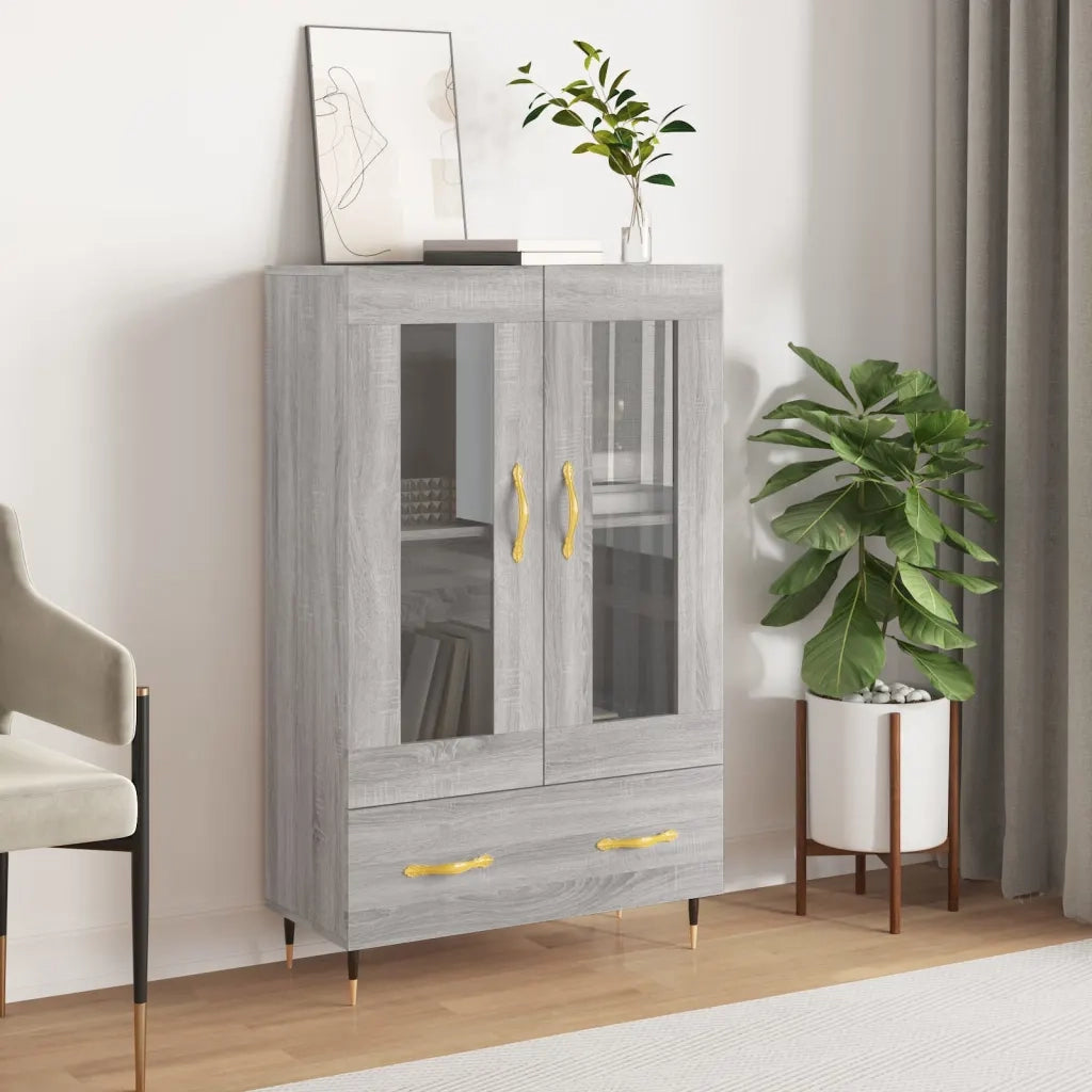 Credenza Grigio Sonoma 69,5x31x115 cm in Legno Multistrato 828282