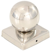 Tappi per Pali 6 pz Estremità a Globo in Acciaio Inox 101x101 mm 145496