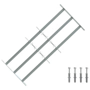 Grate per Finestre Regolabili 3 Barre Trasversali 700-1050 mm 141383