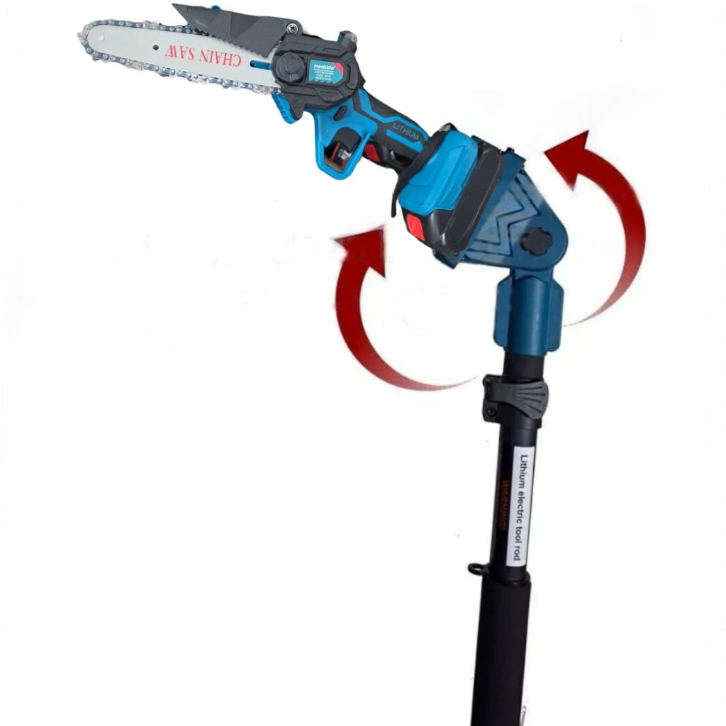 Kit potatura forbice cesoia motosega 6″ a batteria 36V + asta telescopica