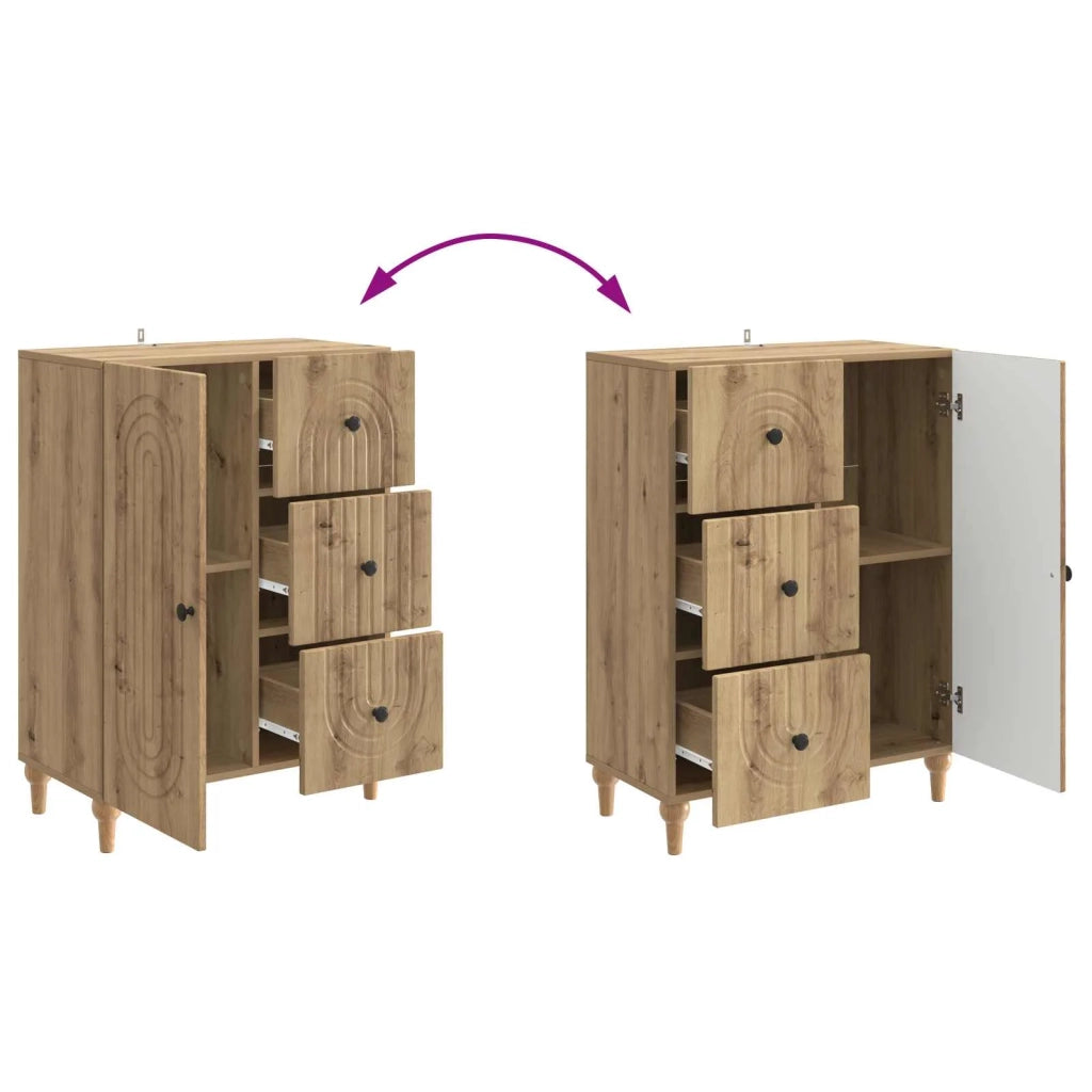 Credenza con cassetto Rovere Artigianale 66 x 34,5 x 90 cm 894174