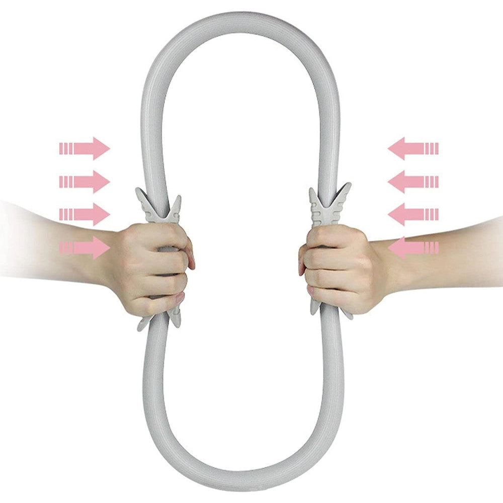 Trade Shop - Cerchio Fitness Anello Ring Pilates Magic Circle Anello Yoga Doppia Presa Power -