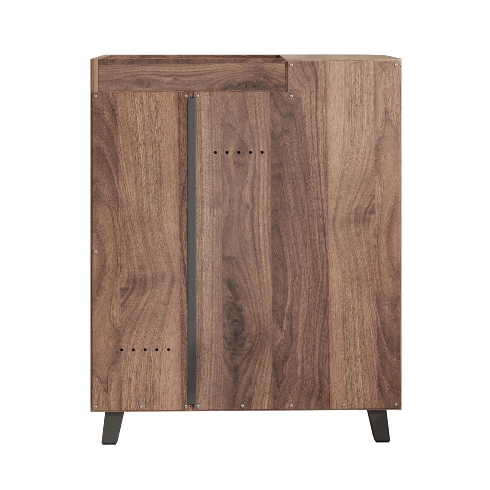 Scarpiera Slim con Ante e Ripiani ¨C MINIMAL ¨C Legno, Salvaspazio per Ingresso