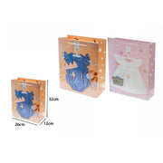 Trade Shop - Set 2 Buste Busta Borsa Regalo Nascita Compleanno Bimba 32x26x12cm 69974 2modell -