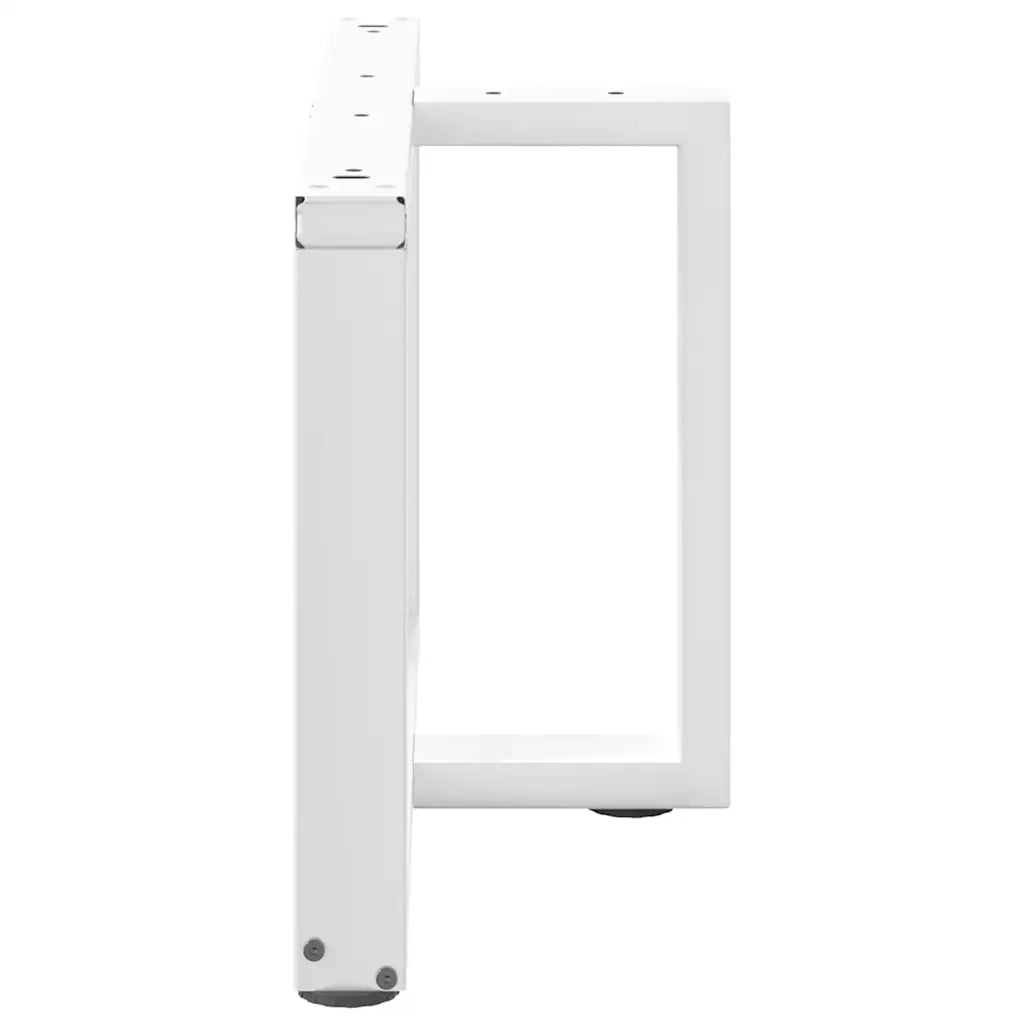 Gambe per Tavolino da Caffè a Forma di T 2 pz Bianche 60x25x(42-43) cm Acciaio 4013033