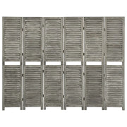 Divisorio a 6 Pannelli Grigio 214x166 cm in Legno Massello cod mxl 67334