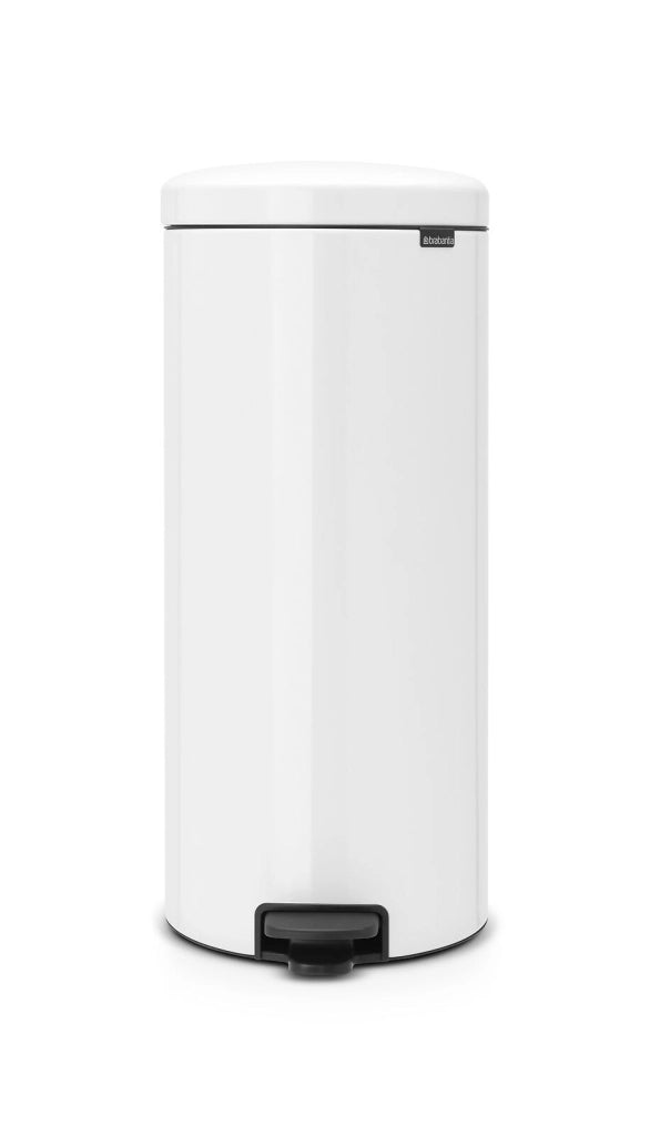 Brabantia 111785 New Icon Pattumiera a Pedale 30 L Chiusura Ammortizzata e Silenziosa Secchio Interno Estraibile Base Antiscivolo colore Bianco