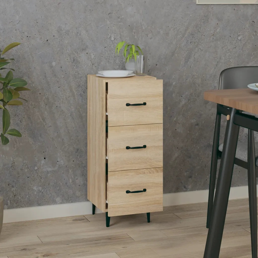 Credenza Rovere Sonoma 34,5x34x90 cm in Legno Multistrato cod mxl 18495