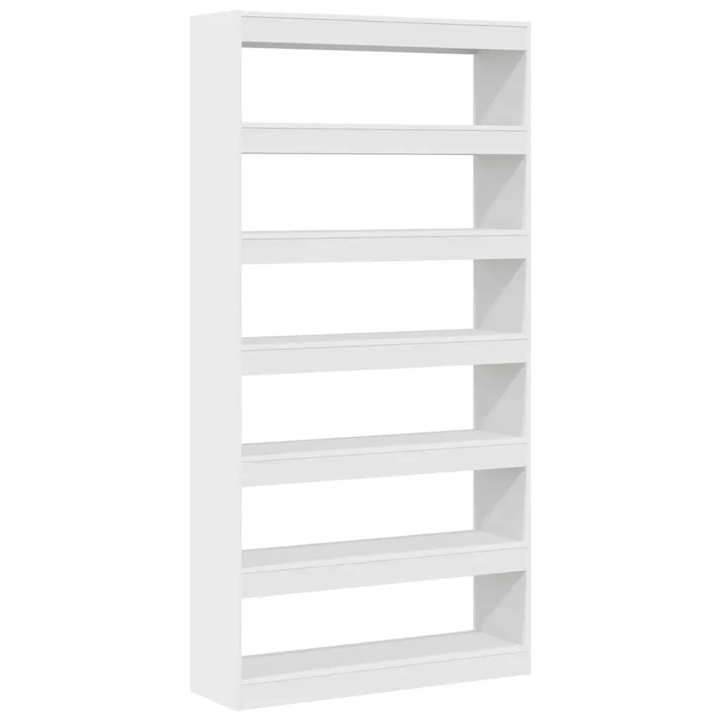 Armadio per Libri 6 livelli 100 x 30 x 198 cm Bianco 3333924