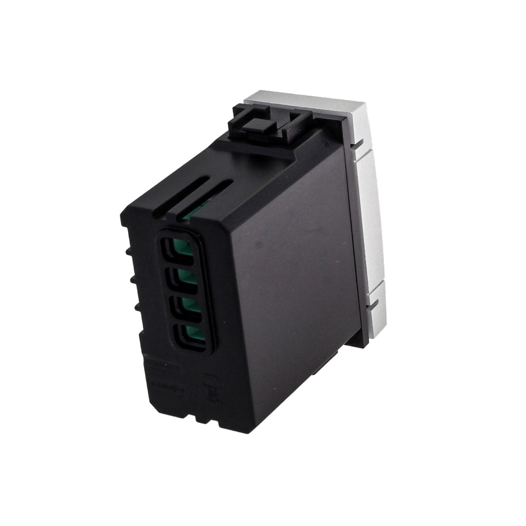 Pulsante Modulo Tapparelle Connesso Smart WIFI Tuya Per Tende Persiane Compatibile Bticino Living Colore Grigio