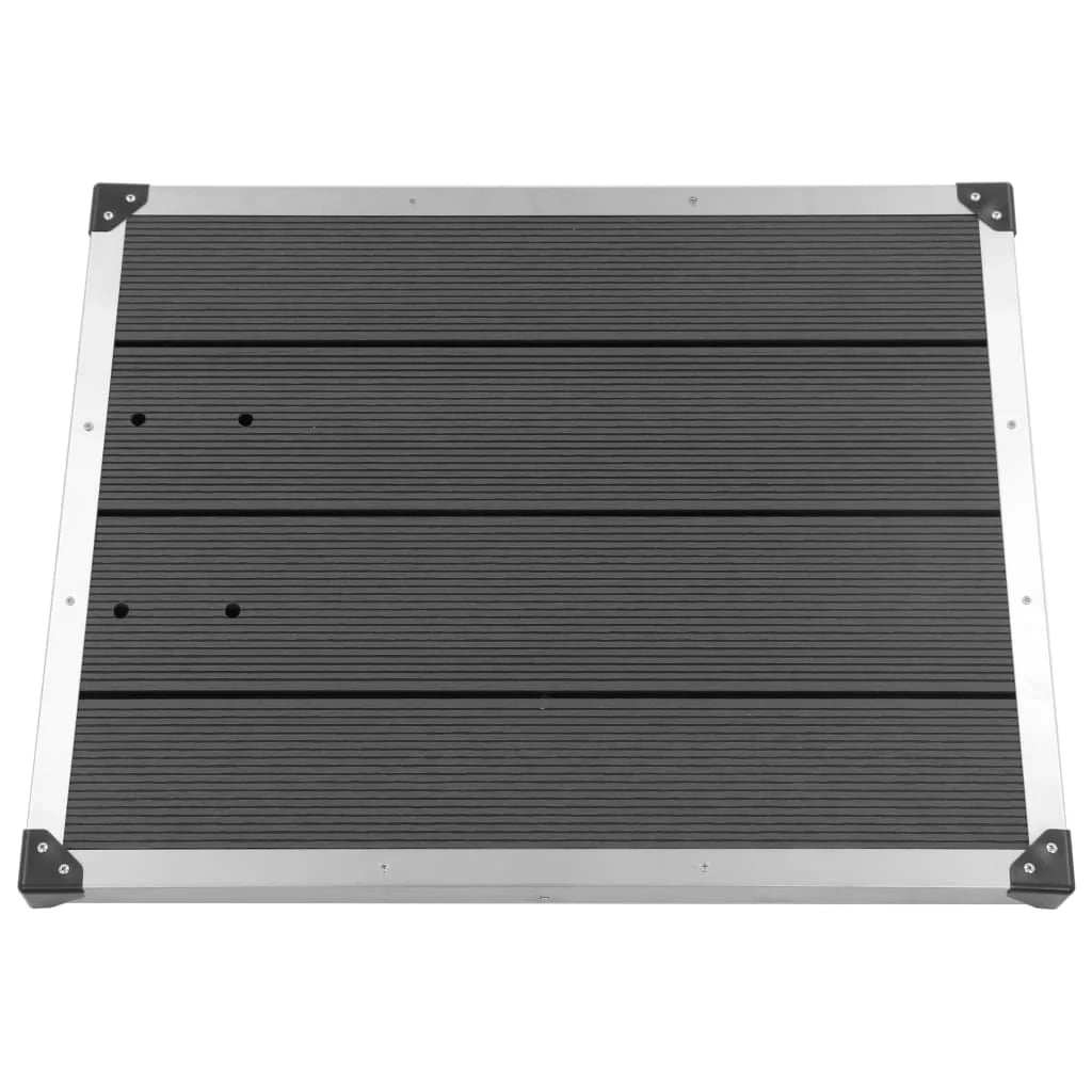 Piatto doccia da esterno piatto doccia da giardino piatto doccia da terrazza piatto doccia da piscina acciaio inox WPC 80 x 62 cm grigio 02_0001981