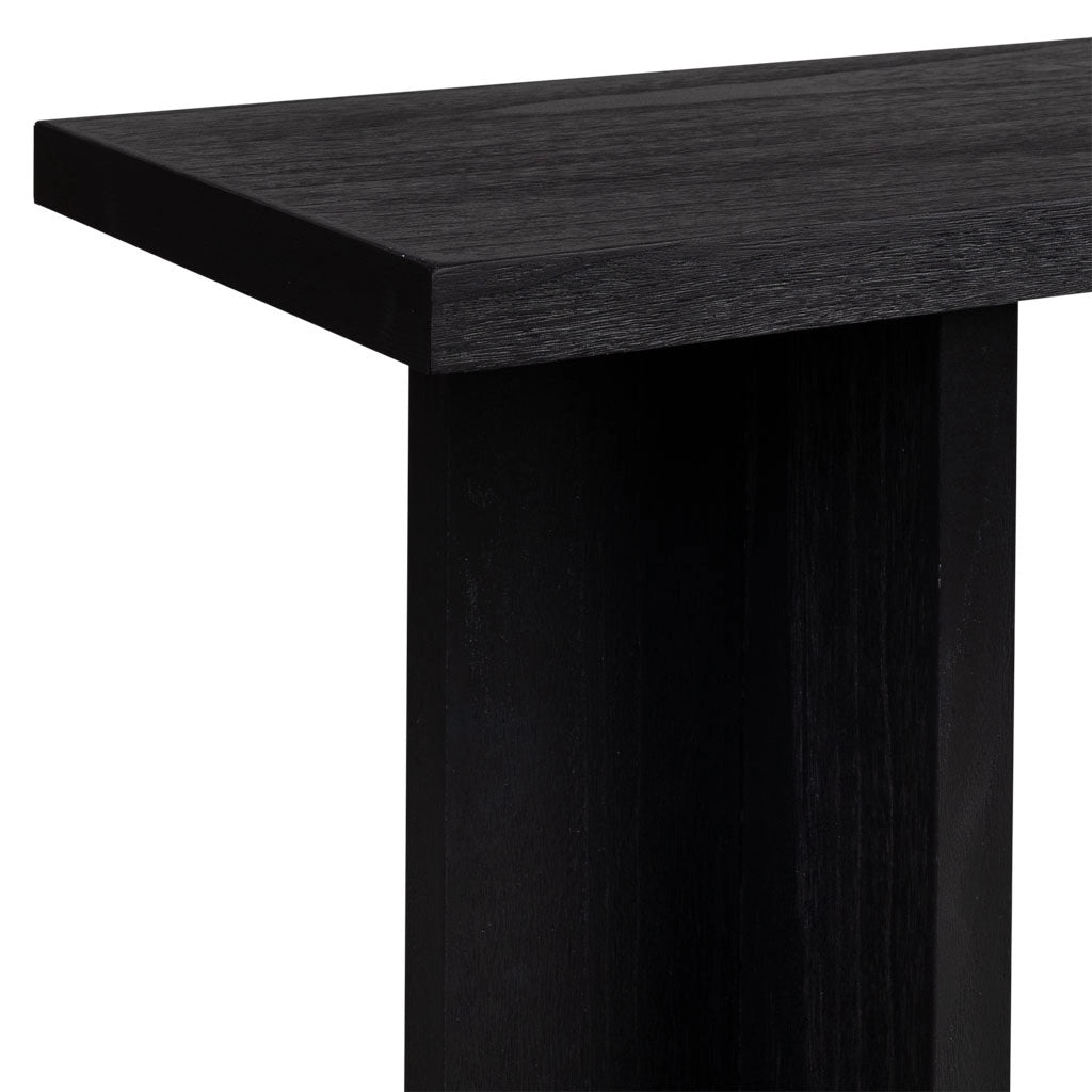 Mobile da ingresso in legno nero 120x40x81