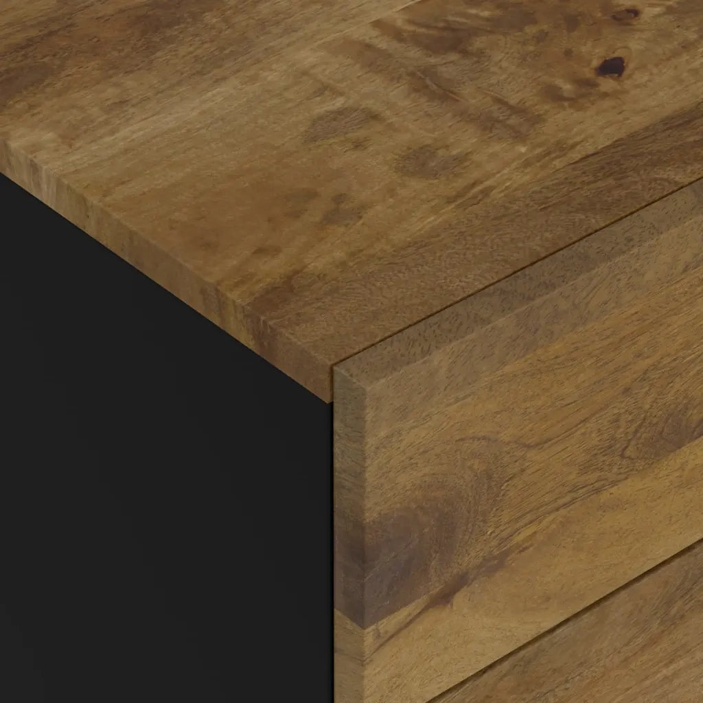 Comodino 50x33x60cm Legno Massello di Mango e Legno Multistrato 350671