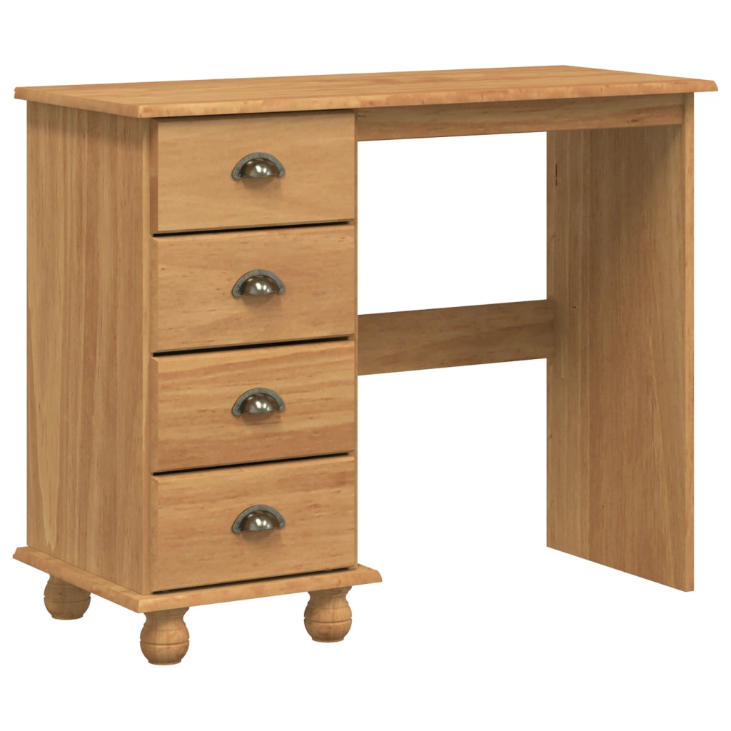 Scrivania 'ASKIM'con cassetti 95x40x75 cm in legno massello di pino