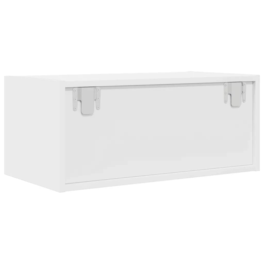 Mobili TV a Parete 2pz Bianchi 60x31x25,5 cm Legno Multistrato 861491