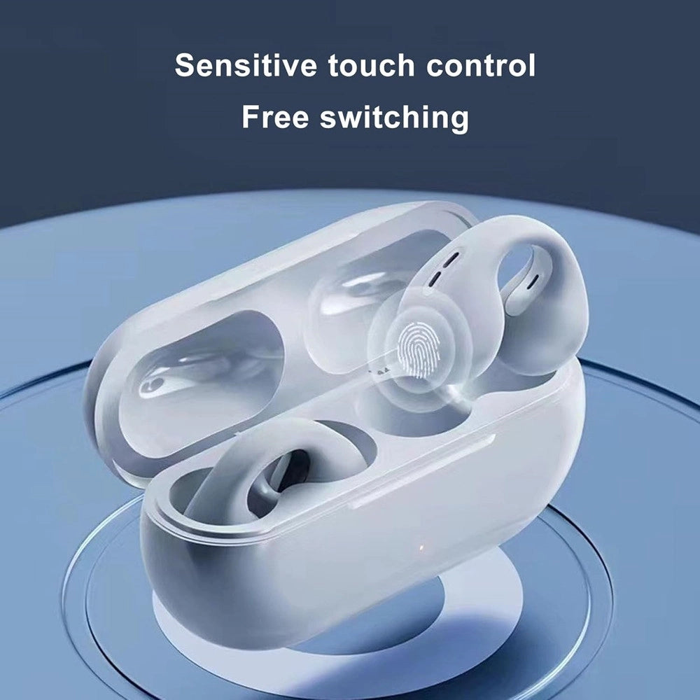 Trade Shop - Cuffie Wireless Bluetooth Auricolari A Conduzione Ossea Scatola Ricarica Design Ergonomico -