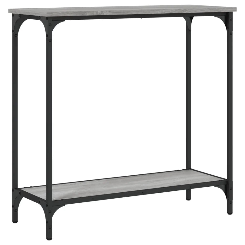 Tavolino Consolle-Tavolino da soggiorno-Tavolo Grigio Sonoma 75x30,5x75 cm Legno Multistrato
