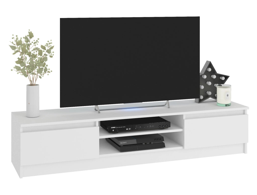 Mobile TV AKORD Bianco 240 cm 4 ante 240x40x140 cm