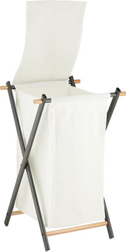 Wasmachine con coperchio ripiegabile - 50 litri - crema/grigio antracite