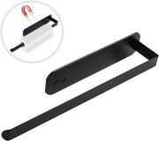Supporto per rotelle magnetiche per cucina - Pratico e senza fori - Nero - Acciaio di carbonio
