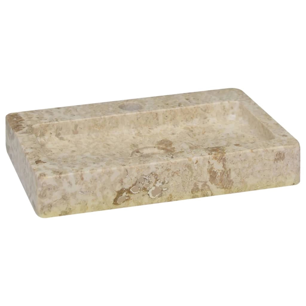 Lavandino da bagno lavabo da appoggio lavabo da WC lavabo da bagno lavabo da interno 38 x 24 cm marmo crema 02_0002830