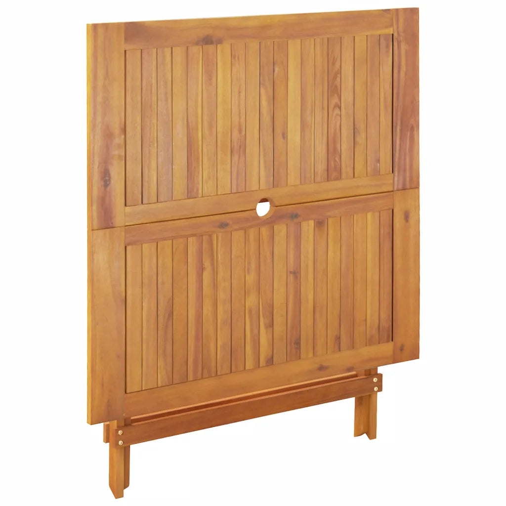 Set da Pranzo da Giardino 5 pz Tortora Tessuto e Legno Massello