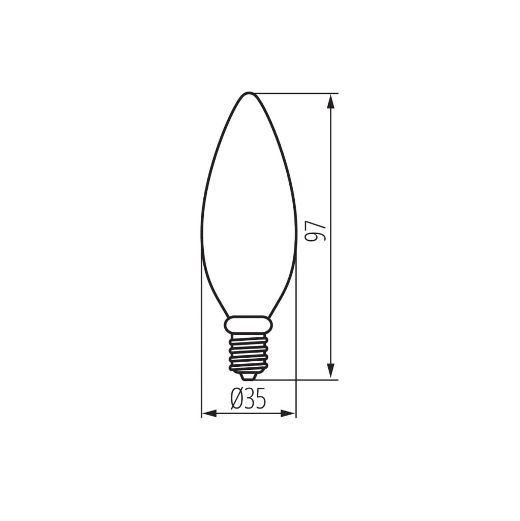 Kanlux XLED lampadina candela E14 7W 1055lm 2700K calda
