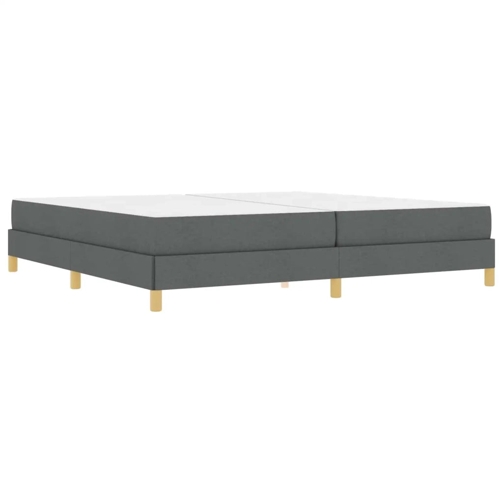 Letto a molle con materasso Grigio scuro 200 x 200 cm Tessuto 3398592