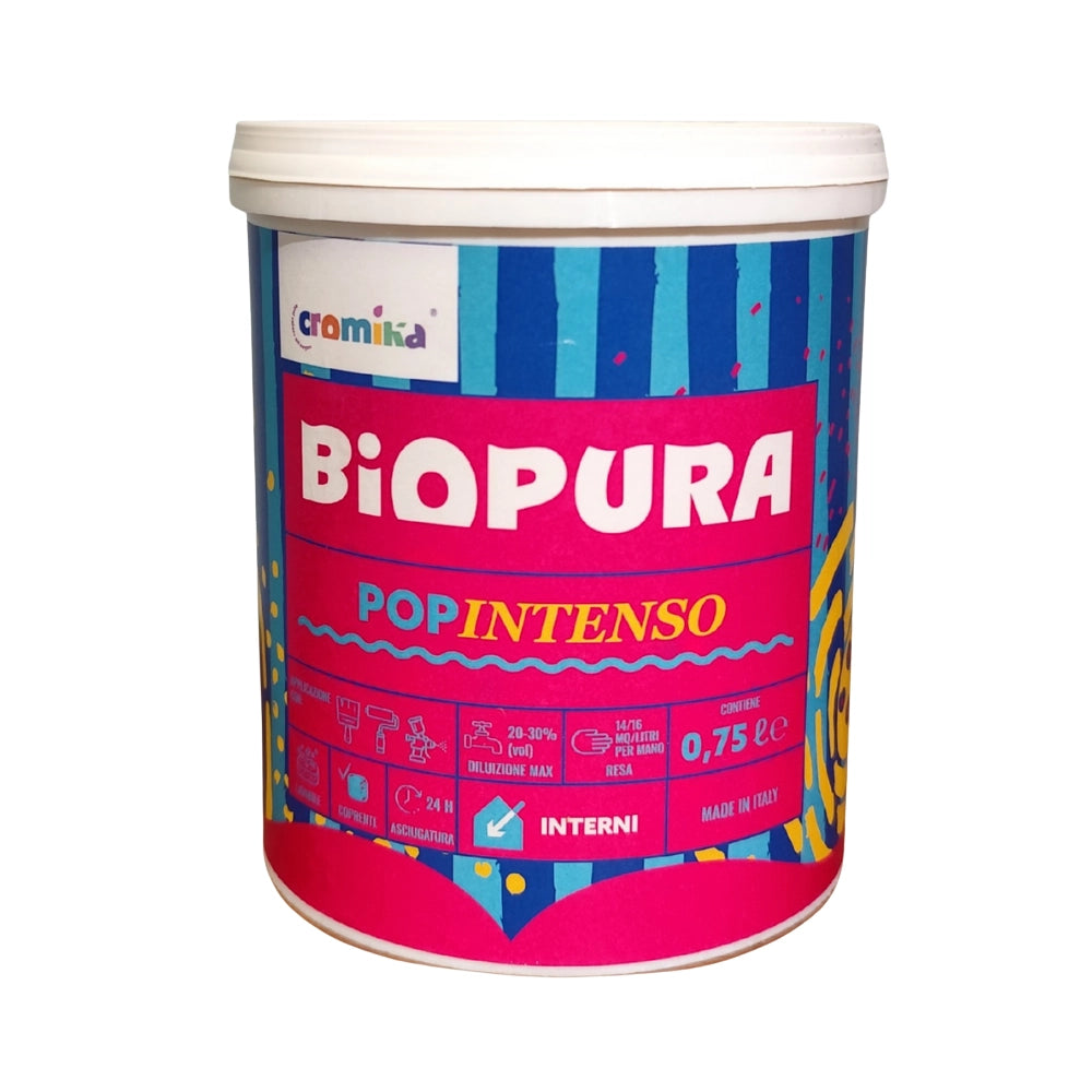 Popintenso palestra e decori interni pittura murale lavabile e coprente cromika *** formato 0,750 lt, colore- fucsia ...
