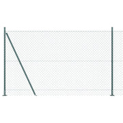 Recinzione a maglie con 7 post flangiati 1,4x10 m in acciaio zincato