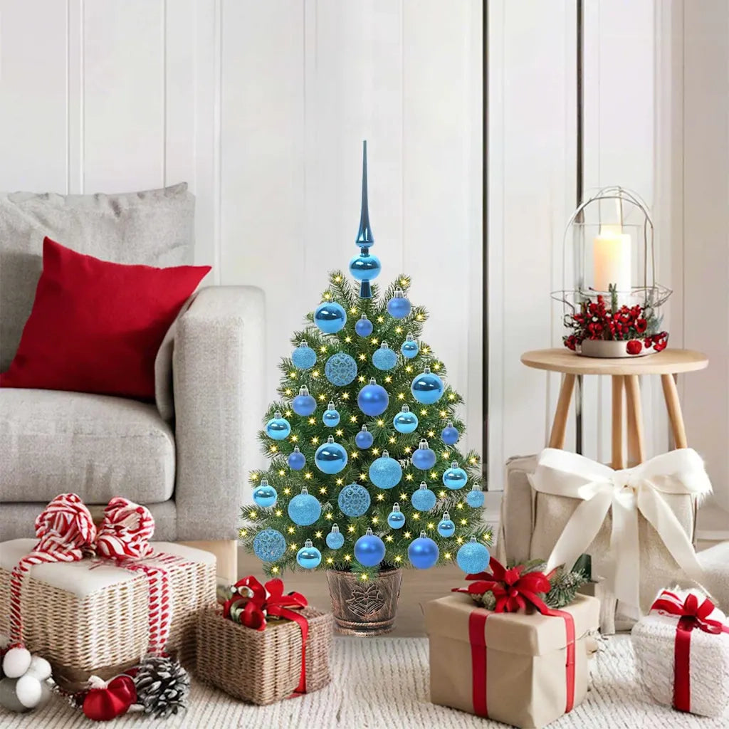 Albero di Natale artificiale con 150 LED Verde 75 cm PE e PVC 3397309