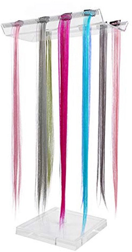 Standarizzatore di capelli doppio lato progettato - supporto capelli lavabile - supporto per parrucca in acrilico - visore sezione trasparente - adatto per uso in salone e domestico - protegge estensioni capelline - supporto per estensioni capelline