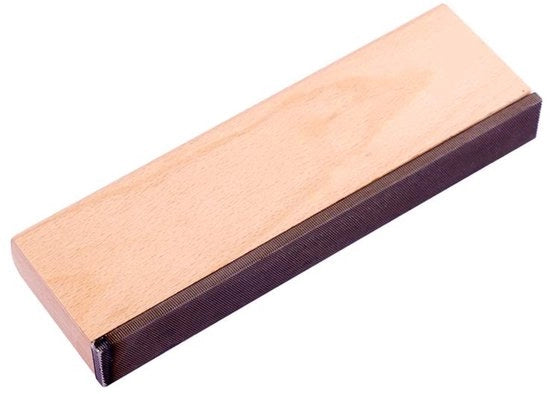 Strumento per livellare le corde - Strumento per livellare le corde - Attrezzatura per liutai - Materiale: legno/metallo - Lunghezza totale 17.1cm - Adatto per chitarra/basso/ukelele - Fretfile