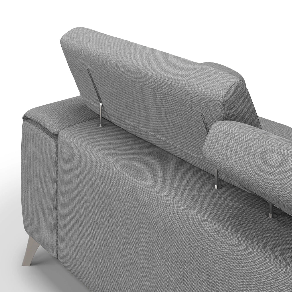 Fusion Divano con 3 sedute allungabili in tessuto smacchiabile T05 260 cm grigio