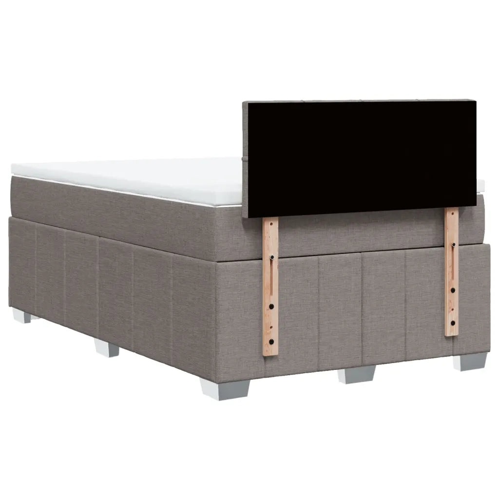 Giroletto a Molle con Materasso Tortora 120x190 cm in Tessuto