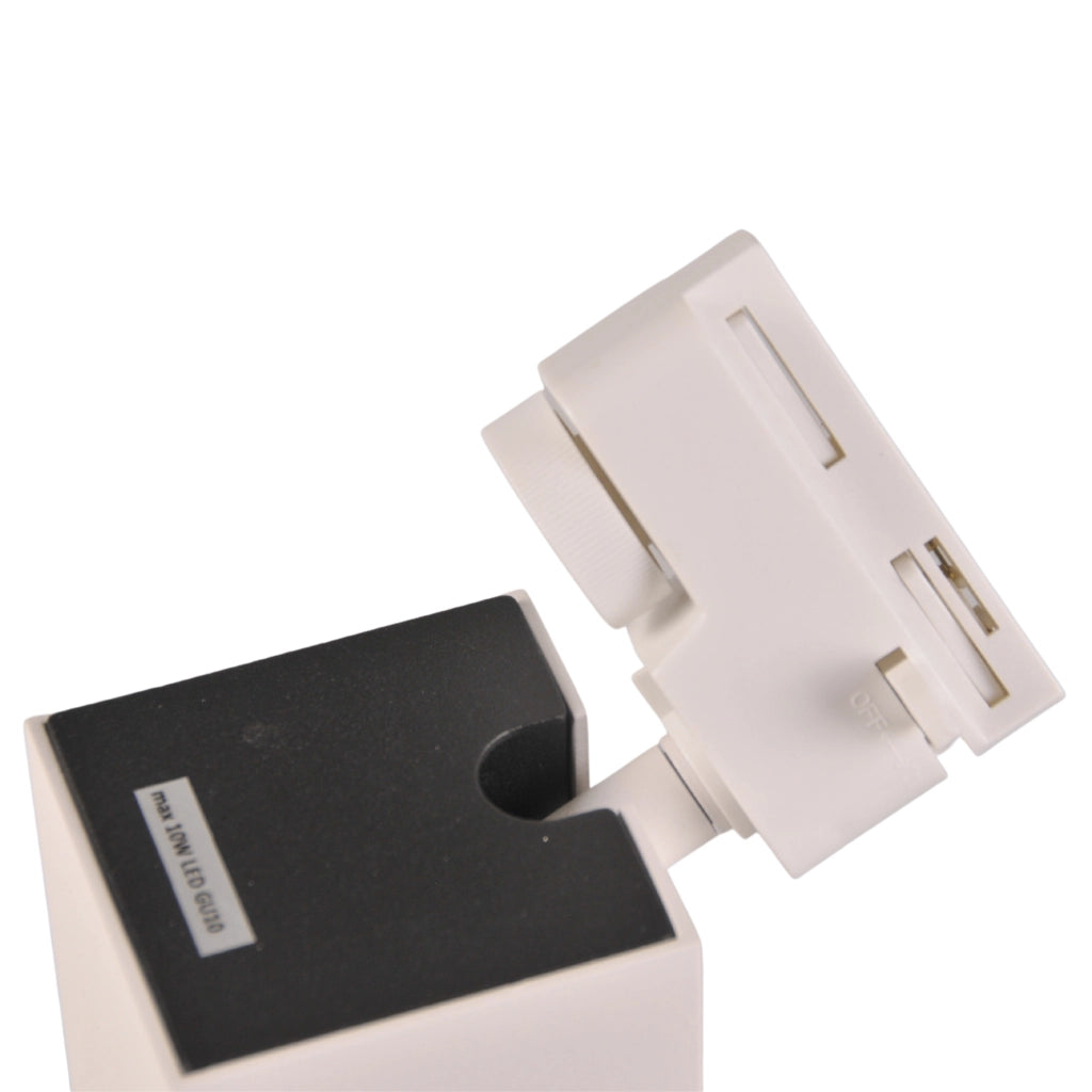 Faretto su binario Polux SQUARE bianco/nero GU10 10W