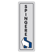 ETICHETTA SEGNALETICA SPINGERE CON FRECCIA  - EUROSIGNALS