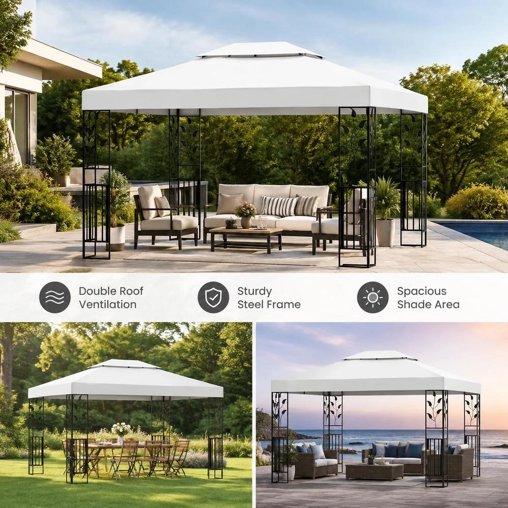 Pavilion With Double Roof 3x4 M White