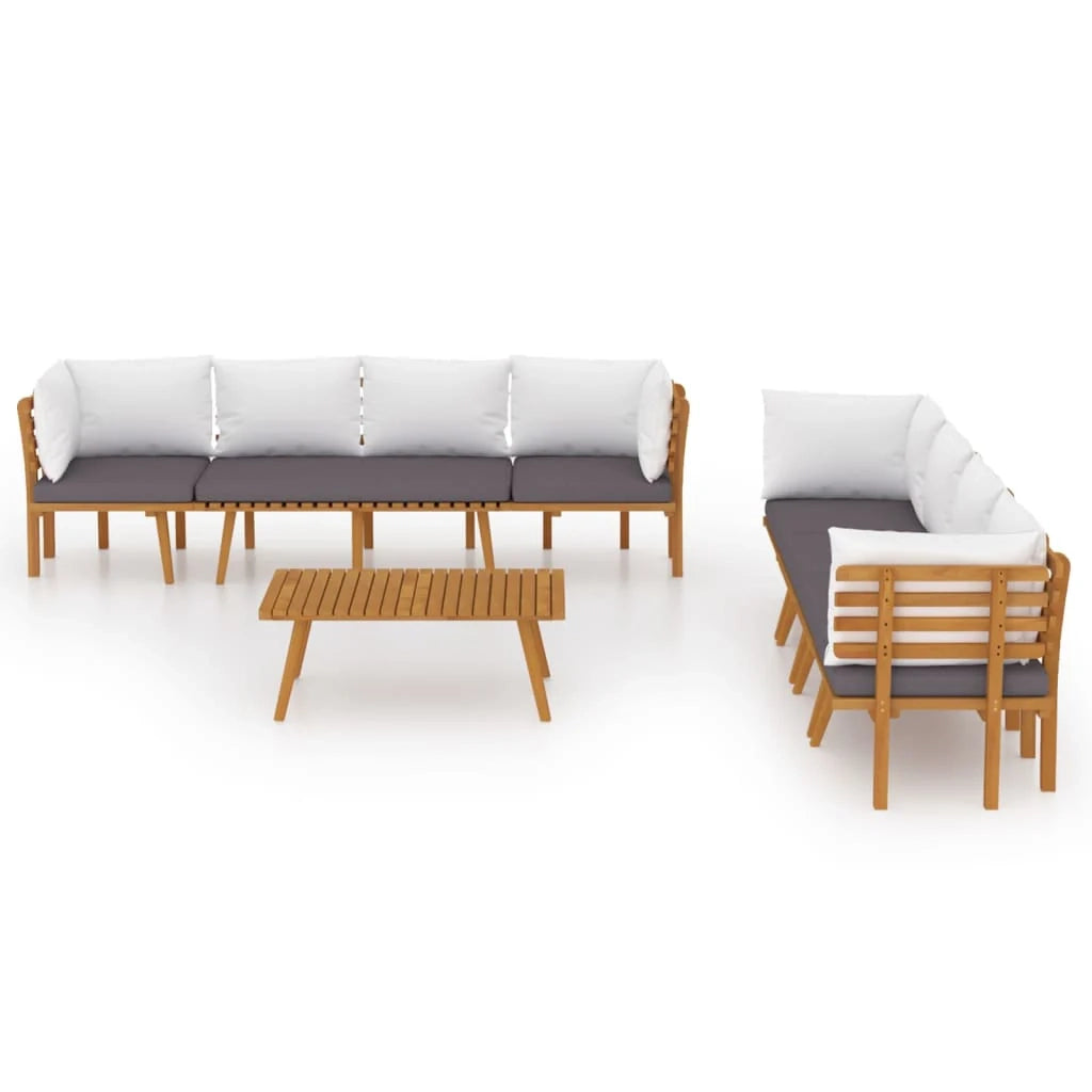 Set di mobili da giardino mobili da esterno 8 pezzi con cuscini legno massello di acacia 02_0017490