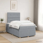 Letto box spring con materasso Grigio Chiaro 120 x 200 cm 3454368