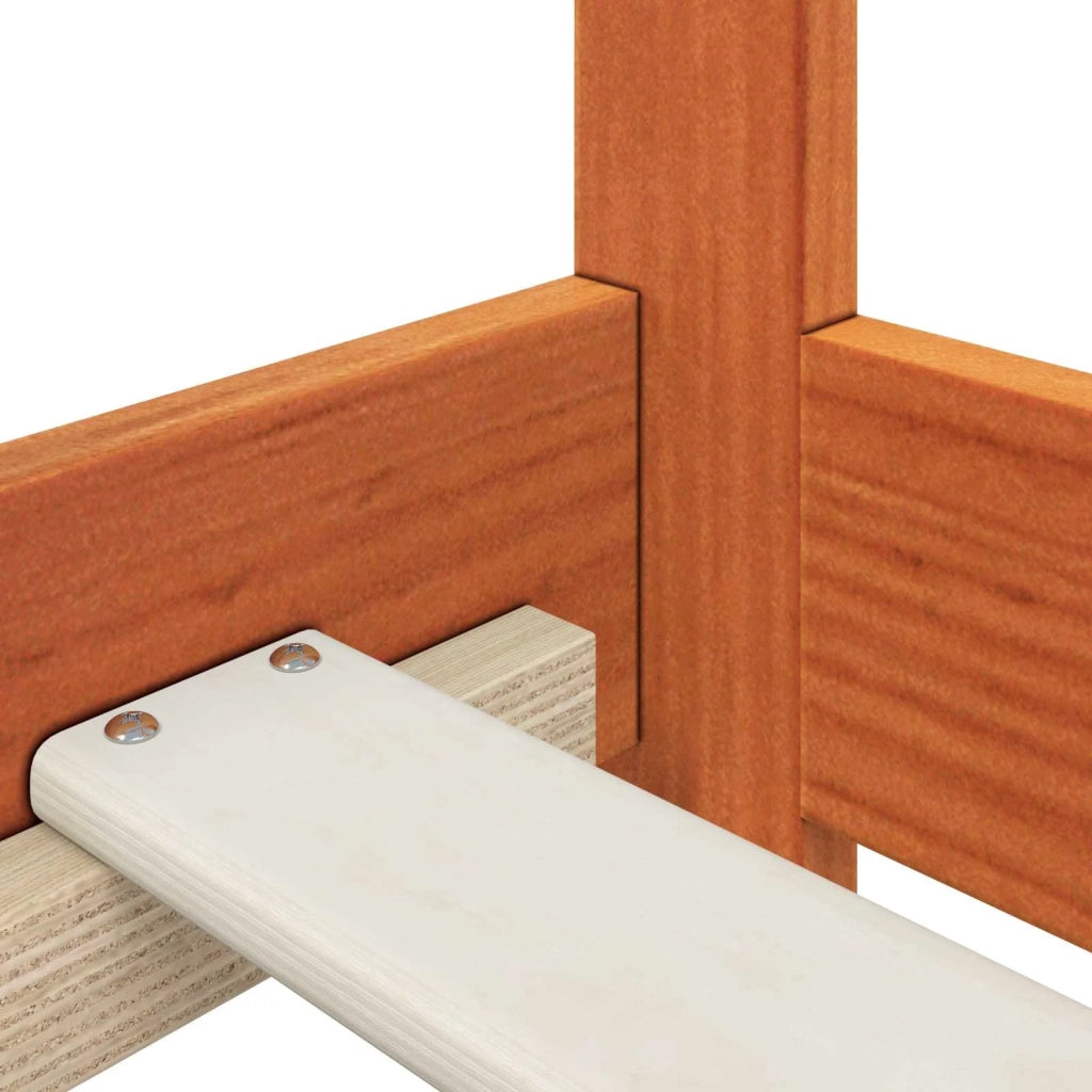 Struttura del letto Marrone cerato 90 x 190 cm Pino massello 863896