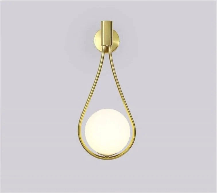 Lampada Da Parete Vetro Palla Gold APP603-1W