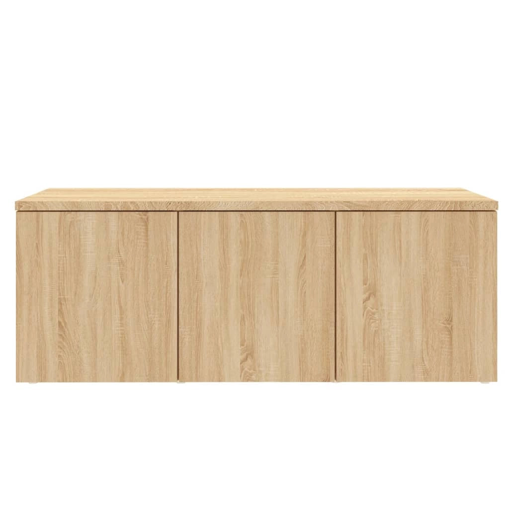 Mobile TV multimediale mensola TV credenza TV sala da pranzo soggiorno camera da letto rovere Sonoma 80 x 34 x 30 cm legno ingegnerizzato marrone 02_0027537