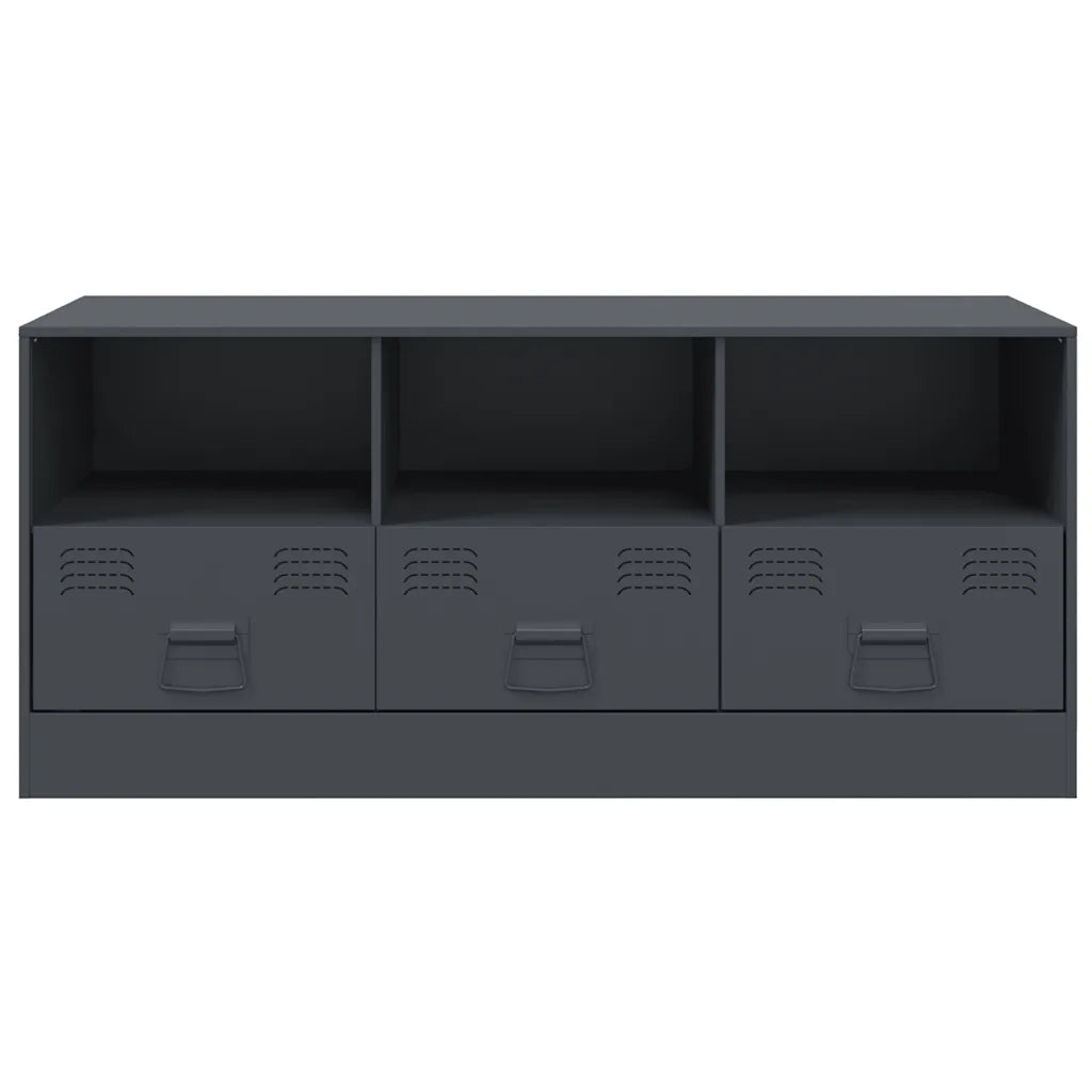 Mobile Porta TV Antracite 99x39x44 cm in Acciaio 841735