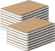 Blocchi di disegno A5 a spirale 15 pezzi, 30 fogli, 60 pagine, 160 gsm, kraft, bianco, per disegnare e scrivere