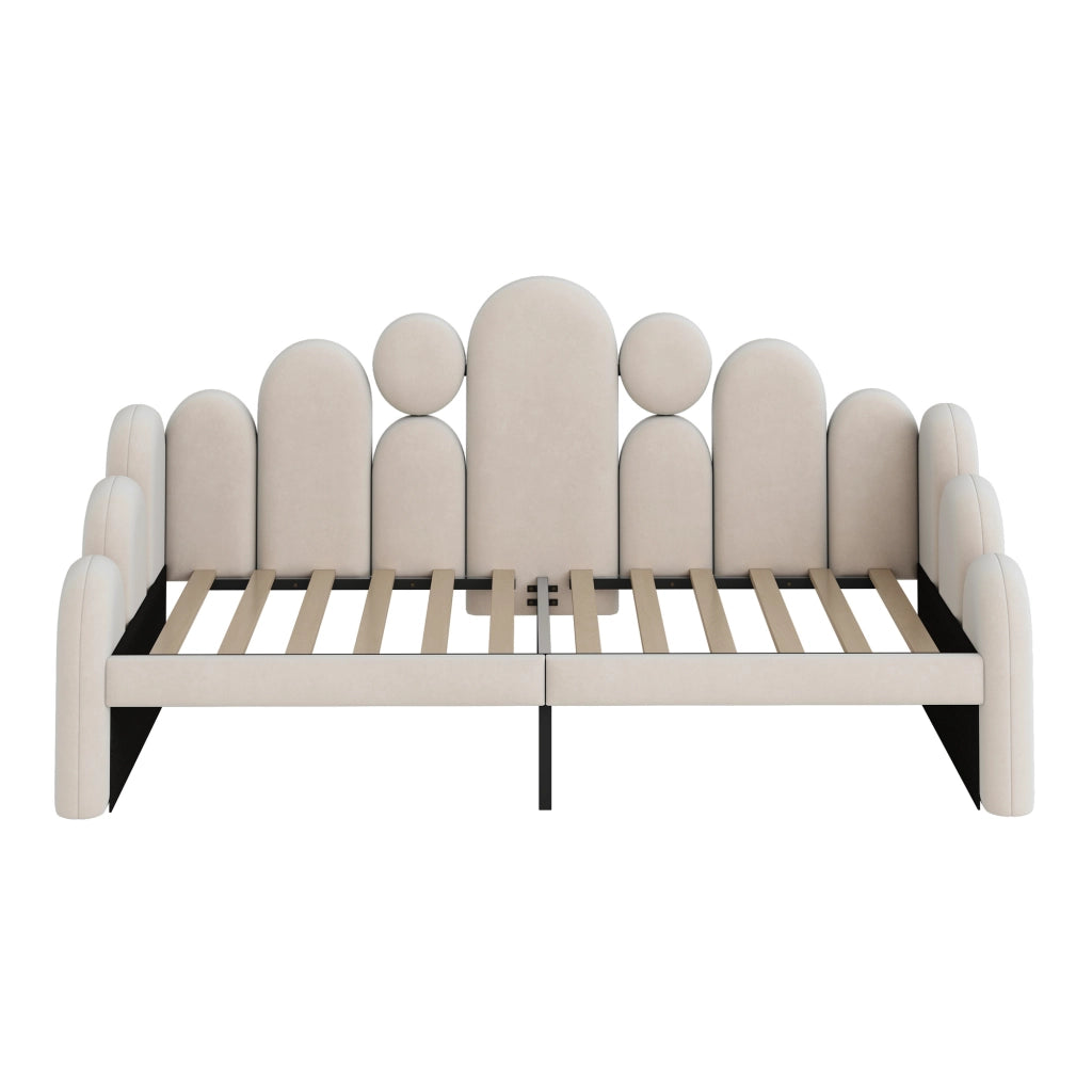 LETTO Divano letto con cuccia per animali 180x200 cm Velluto Beige