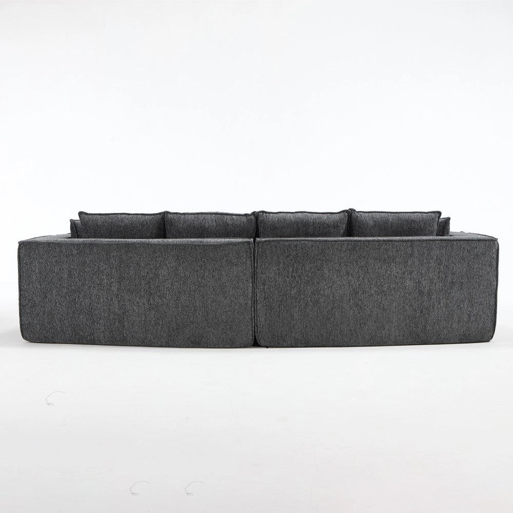 Divano 2 posti ¨C Minimal ¨C grigio scuro velluto imbottito