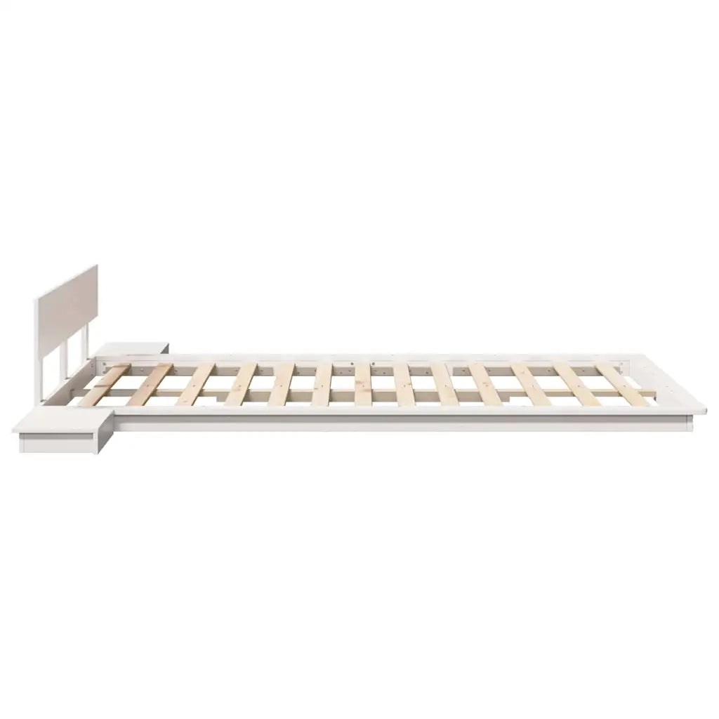 Struttura del letto con testiera Marrone 135 x 190 cm legno