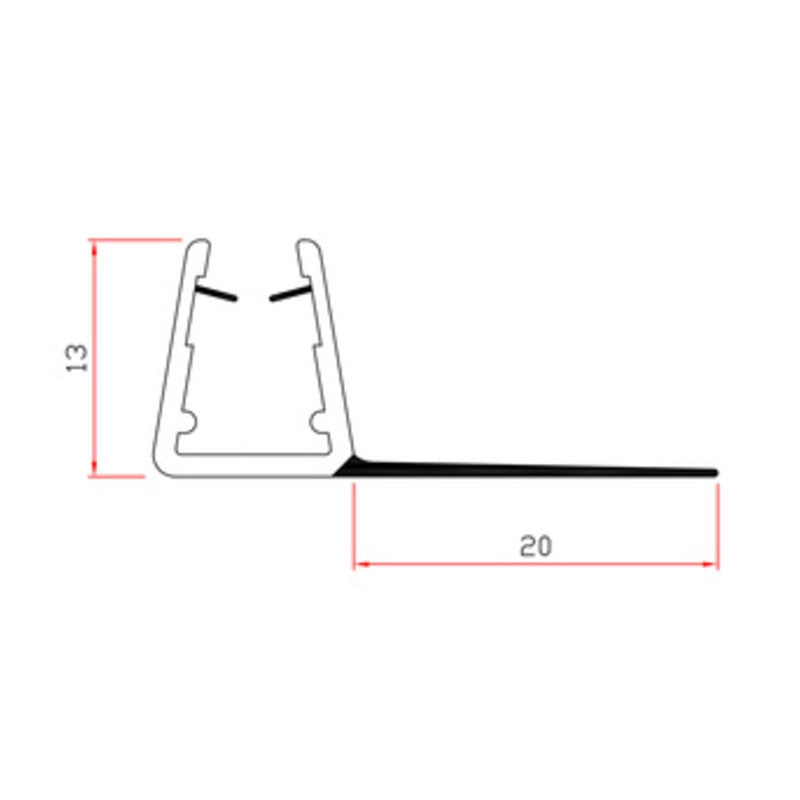 GUARNIZIONE PER BOX DOCCIA 2 M MOD.404/20- TRAFILO- 10,0 pz