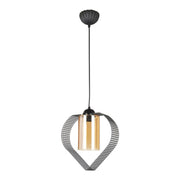 Lampada a Sospensione 'Inverkeithing' con 1 Fonte Luce Lampada Pendente a Forma di Cuore con Paralume Cilindrico in